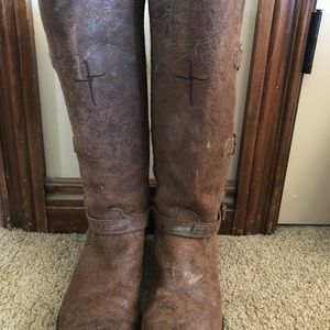 Twisted X WOMENS ALL LEATHER STURDY BOOTS SZ 9